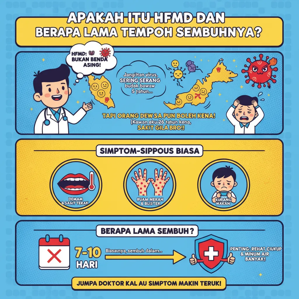 Apakah Itu HFMD dan Berapa Lama Tempoh Sembuhnya?