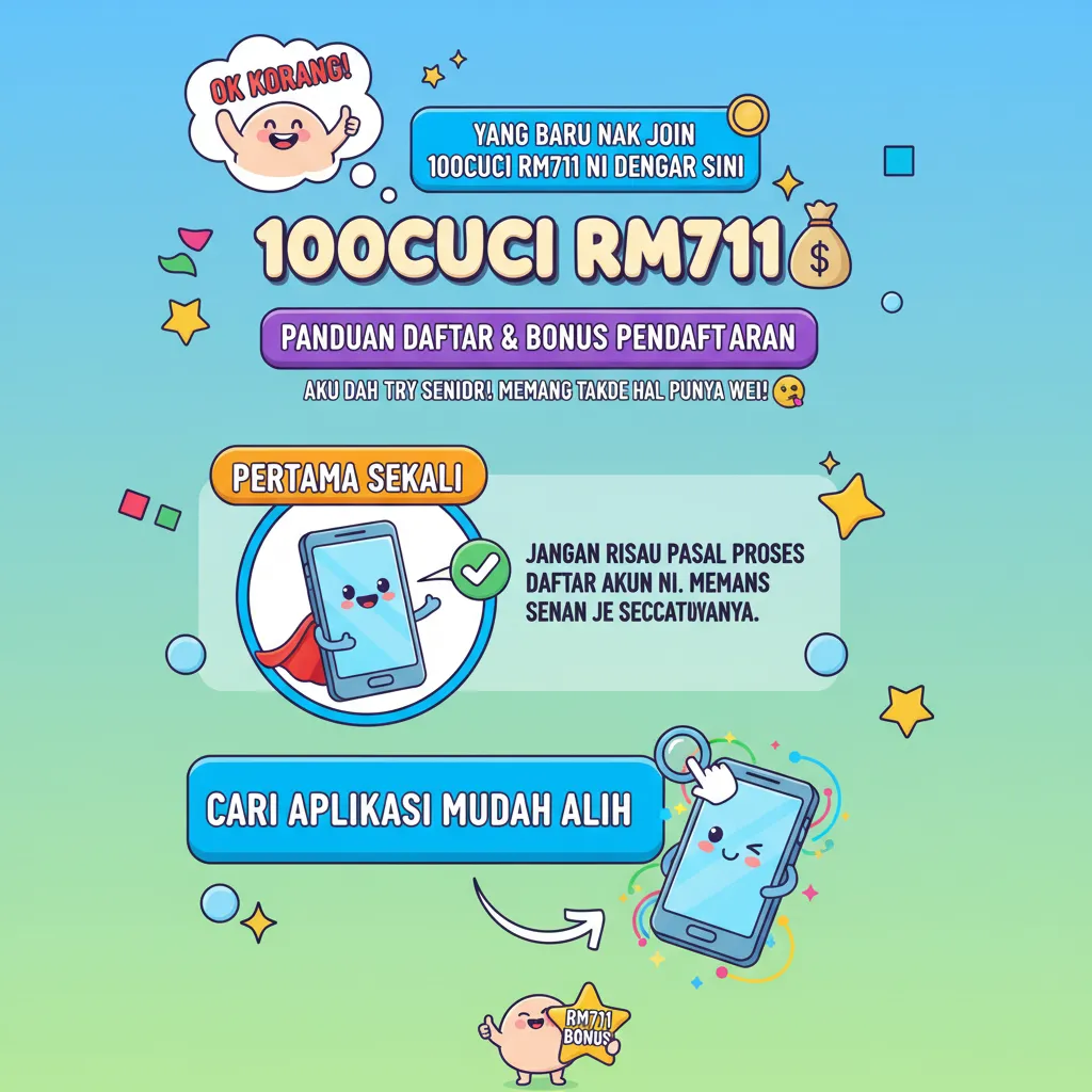 Panduan Daftar Akaun & Bonus Pendaftaran 100cuci rm711